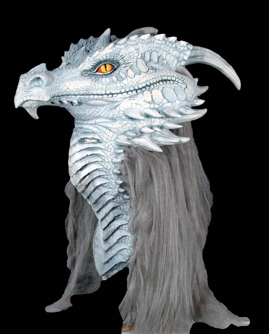 Morris Scary Masks "Ancient White Dragon" Mask 1 Morris Scary Masks "Ancient White Dragon" Mask
