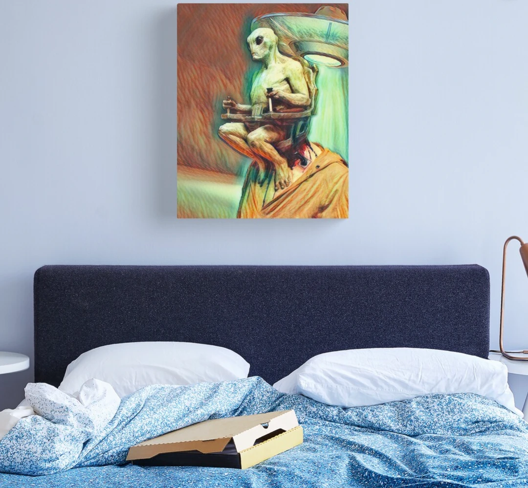 The Horror Dome Area 51 Alien Canvas Print Decorations 2 The Horror Dome Area 51 Alien Canvas Print Decorations