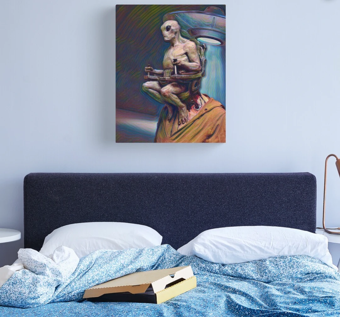 The Horror Dome Area 51 Alien Canvas Print Decorations 1 The Horror Dome Area 51 Alien Canvas Print Decorations