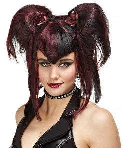 Morris "Bad Fairy - Black And Red" Halloween Wig Accessories