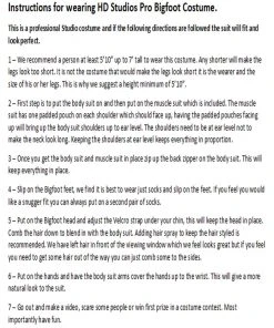 The Horror Dome "Bigfoot" HD Studios Pro Costume Costumes 11 The Horror Dome