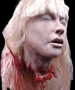 Morris Props "Blonde Debbie" Bloody Severed Head Halloween Prop