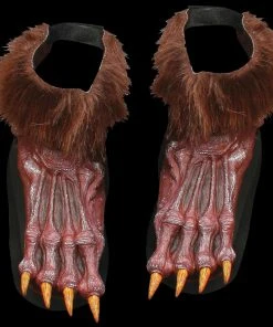 Morris "Brown Werewolf Shoe Covers" Halloween Costume Accessory Hands & Feet