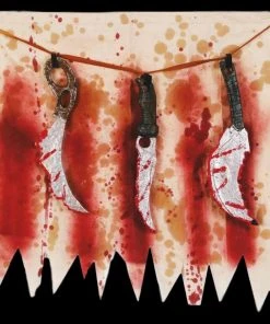 Morris "Butcher Apron With 3 Knives" Horror Weapon Halloween Prop