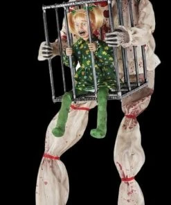 Morris Props "Cagey The Clown With Child" Electric Animated Halloween Prop