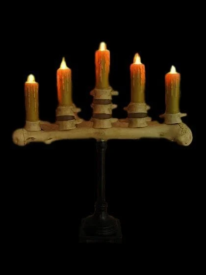 Skeletons And More "Candelabra Table Top Halloween Prop W/ 5 Flicker Candles" Haunted House Lighting 1 Skeletons And More "Candelabra Table Top Halloween Prop W/ 5 Flicker Candles" Haunted House Lighting