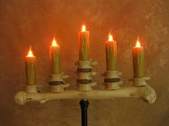 Skeletons And More "Candelabra Table Top Halloween Prop W/ 5 Flicker Candles" Haunted House Lighting 3 Skeletons And More "Candelabra Table Top Halloween Prop W/ 5 Flicker Candles" Haunted House Lighting