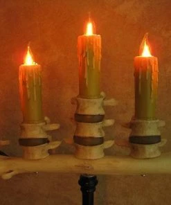 Skeletons And More "Candelabra Table Top Halloween Prop W/ 5 Flicker Candles" Haunted House Lighting 9 Skeletons And More