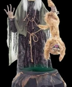 Morris "Cat-tastrophe Cauldron (No Fog)" Electric Animated Halloween Prop