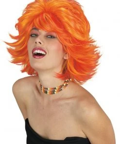 Morris "Choppy Layered Wig - Red/Yellow" Halloween Wigs Accessories