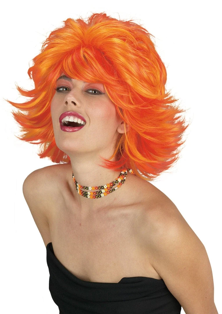 Morris "Choppy Layered Wig - Red/Yellow" Halloween Wigs Accessories 1 Morris "Choppy Layered Wig - Red/Yellow" Halloween Wigs Accessories