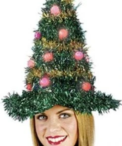 Morris "Christmas Tree Hat - Light Up" Christmas Costume Accessory