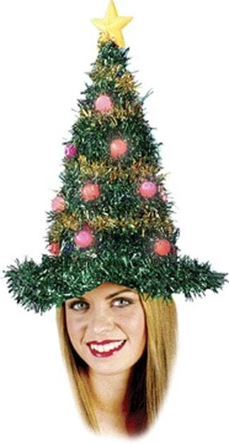 Morris "Christmas Tree Hat - Light Up" Christmas Costume Accessory 1 Morris "Christmas Tree Hat - Light Up" Christmas Costume Accessory