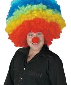 Morris "Clown - Rainbow Afro" Mega Halloween Wig Accessories