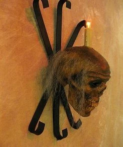 Skeletons And More "Corpsed Head Skull Wall Sconce" Haunted House Lighting 6 Skeletons And More