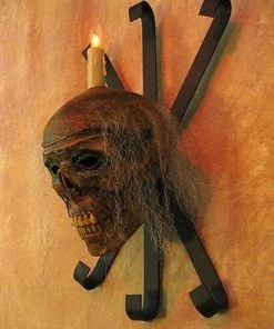 Skeletons And More "Corpsed Head Skull Wall Sconce" Haunted House Lighting 7 Skeletons And More
