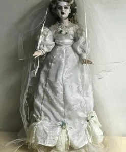 The Horror Dome Props "Creepy Porcelain Doll - Frankensteins Bride" HD Studios Halloween Prop