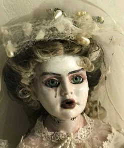 The Horror Dome Props "Creepy Porcelain Doll - Frankensteins Bride" HD Studios Halloween Prop 9 The Horror Dome Props