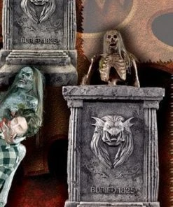 Distortions "Dead Man Rising" Graveyard Halloween Animatronic Realistic Tombstones