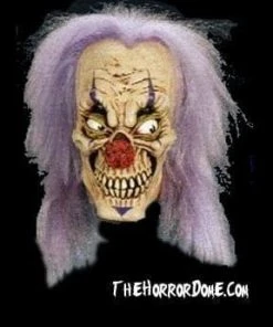 The Horror Dome Masks "Evil Clown - Purple Hair" Mask