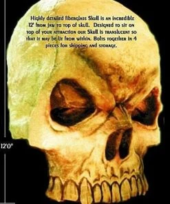 Skeletons And More "Giant Skull" Haunted House Facade