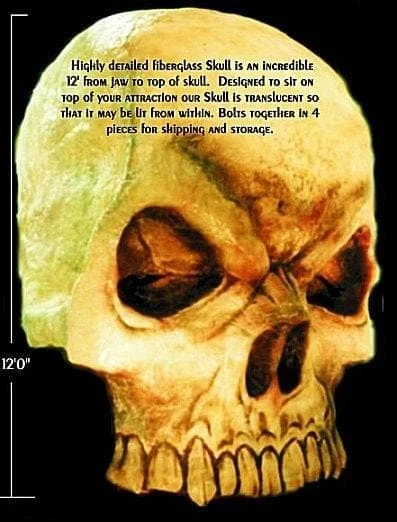 Skeletons And More "Giant Skull" Haunted House Facade 1 Skeletons And More "Giant Skull" Haunted House Facade