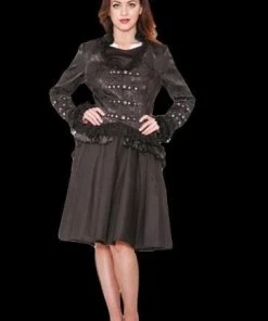 The Horror Dome "Gothic Sexy Jacket In Black" HD Hollywood Costume Costumes