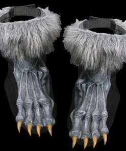 Morris "Grey Werewolf Feet Shoe Covers" Halloween Costume Accessory