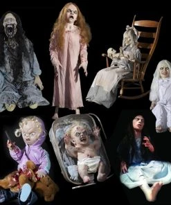 Distortions "Haunted Dolls" Electric Animated Halloween Props - Package Deal