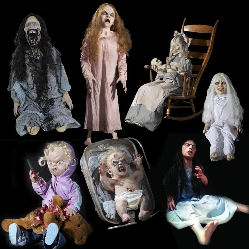 Distortions "Haunted Dolls" Electric Animated Halloween Props - Package Deal 1 Distortions "Haunted Dolls" Electric Animated Halloween Props - Package Deal