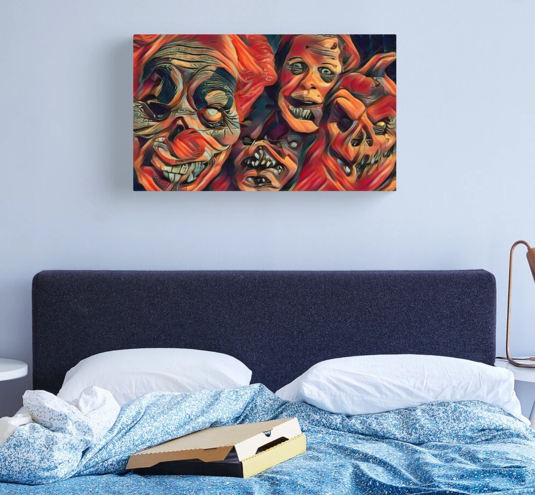 The Horror Dome Horror Faces Canvas Print Decorations 2 The Horror Dome Horror Faces Canvas Print Decorations