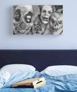 The Horror Dome Horror Faces Canvas Print Decorations 5 The Horror Dome Horror Faces Canvas Print Decorations