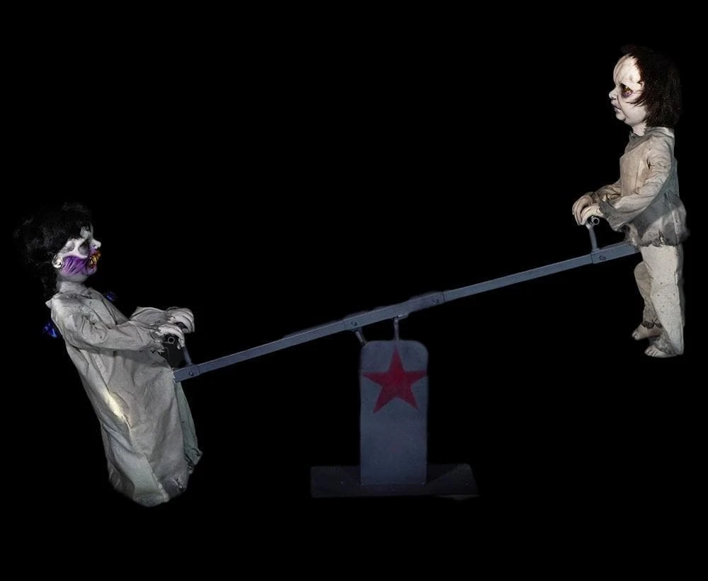 Distortions "Kreepy Kids - Kiddyland Teeter-Totter" Electric Animated Halloween Prop Props 1 Distortions "Kreepy Kids - Kiddyland Teeter-Totter" Electric Animated Halloween Prop Props