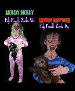 The Horror Dome "Moldy Molly And Rotten Robbie" Zombie Halloween Props - Combo Package Deal