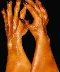The Horror Dome "Movie Quality Pumpkin Deluxe Latex Hands" Halloween Costume Gloves