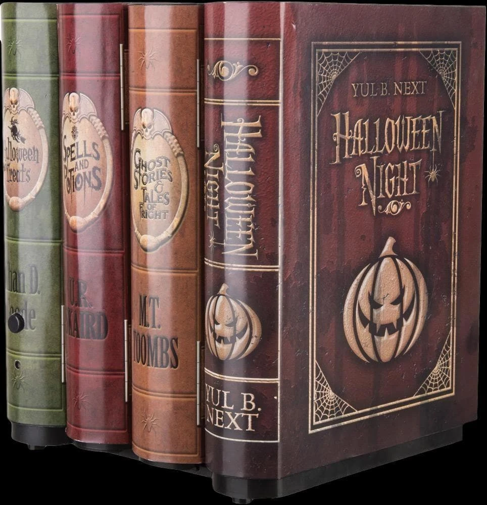 Morris "Moving Haunted Books" Animated Halloween Prop 1 Morris "Moving Haunted Books" Animated Halloween Prop