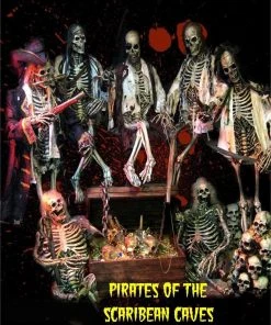 Midnight Studios "Pirates Of The Scaribean Caves" Skeleton Halloween Props