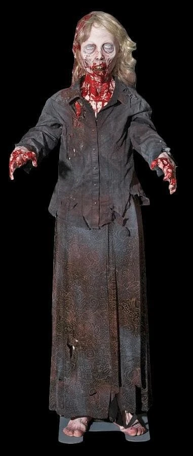 Morris "Rockin' Roxie" Electric Animated Zombie Halloween Prop 1 Morris "Rockin' Roxie" Electric Animated Zombie Halloween Prop