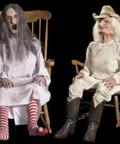 Distortions "Rocking Grandma And Grandpa" Electric Animated Halloween Props - Package Deal