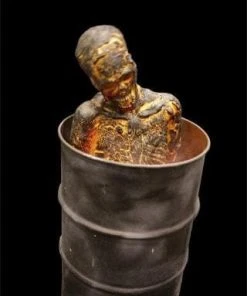 Distortions "Screaming Hot Burnt Zombie" Halloween Animatronic Barrel