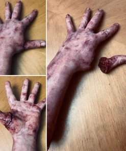 SpellBound FX And Art "Severed Silicone Arm With Magnetic Thumb" Bloody Body Part Halloween Prop Props