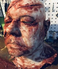 SpellBound FX And Art Props "Silicone Severed Head" Gory Halloween Prop