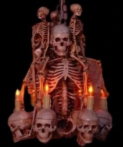 Buckeys Boneyard Realistic Props "Skeleton Chandelier" Haunted House Lighting