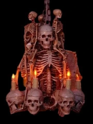 Buckeys Boneyard Realistic Props "Skeleton Chandelier" Haunted House Lighting 1 Buckeys Boneyard Realistic Props "Skeleton Chandelier" Haunted House Lighting
