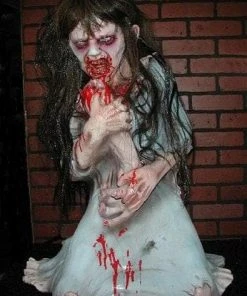 Distortions Zombie Props "Spitting Debby" Zombie Halloween Animatronic