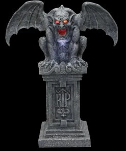 Morris "Stone Gargoyle With Sound And Lights" Halloween Decoration Props