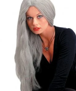 Morris "Straight Grey Witch" Halloween Wig - 24"