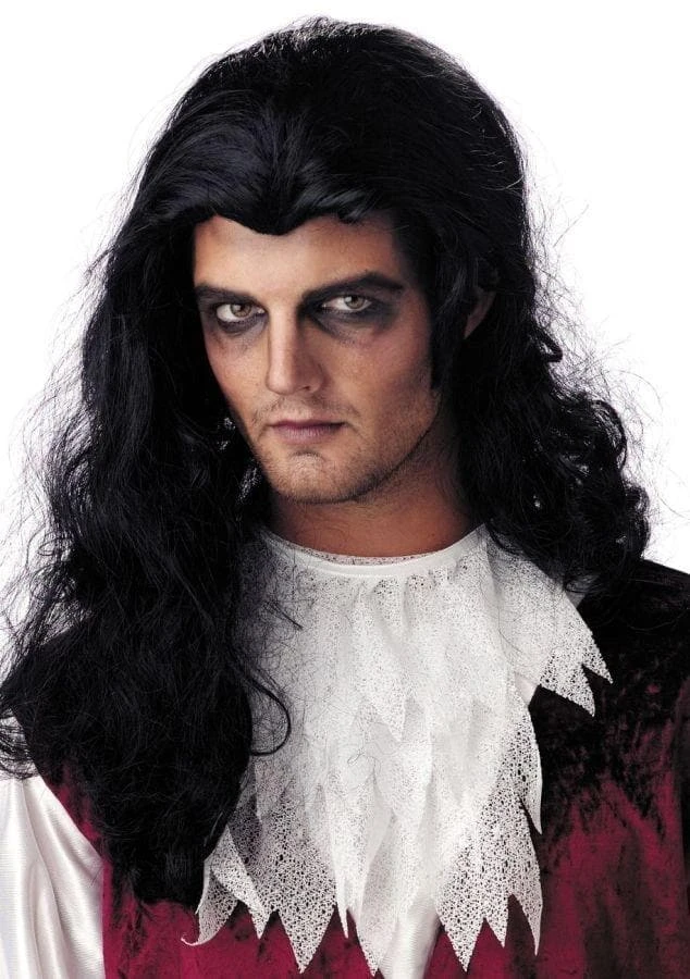Morris "Vampire Nightlife - Black" Halloween Wig 1 Morris "Vampire Nightlife - Black" Halloween Wig
