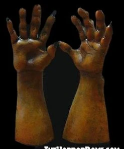 The Horror Dome "Werewolf Hands - Brown" Deluxe Halloween Costume Gloves Hands & Feet