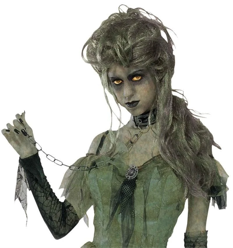 Morris Accessories "Zombie Lady - Grey" Halloween Wig 1 Morris Accessories "Zombie Lady - Grey" Halloween Wig